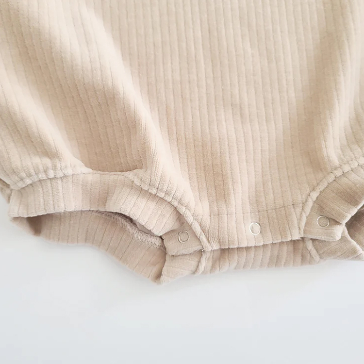 Baby Waffle Sweatshirt Romper organic cotton newborn jumpsuit Custom print baby onesie Infant clothes