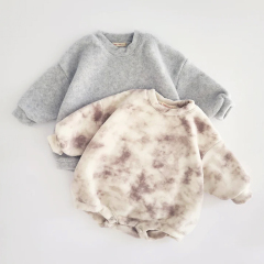 Baby Fleece Sweatshirt Romper organic cotton baby onesie long sleeve newborn romper eco-friendly Infant bodysuit