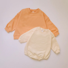 Baby Fleece Sweatshirt Romper organic cotton baby onesie long sleeve newborn romper eco-friendly Infant bodysuit