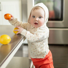 Organic baby Zip cardigan hoodies organic cotton baby hooded sweatshirt Eco-friendly toddler sweater