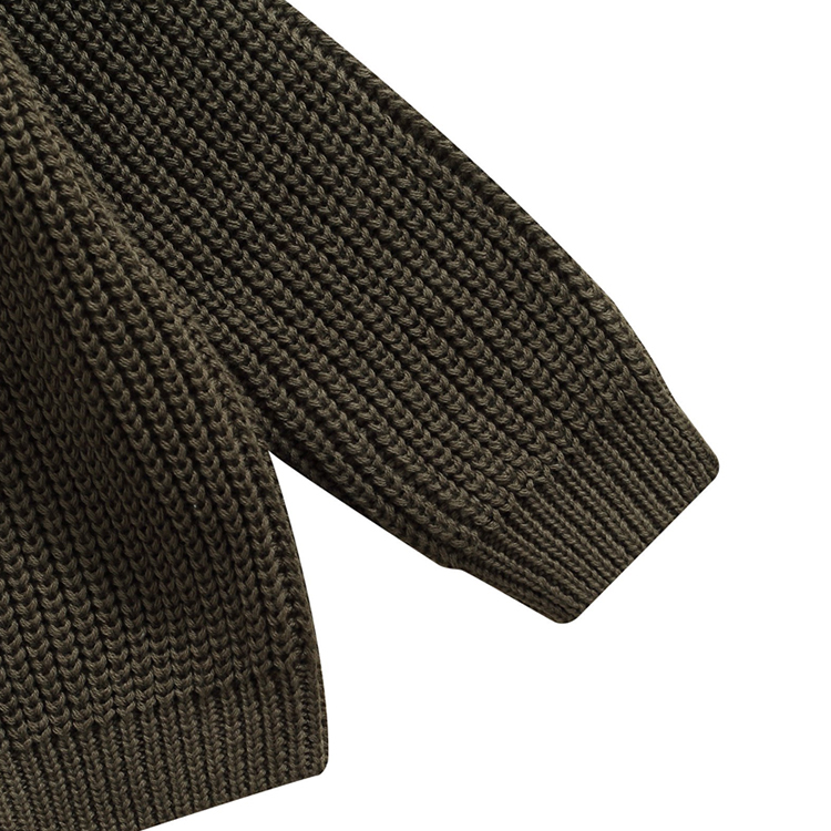children Sweaters Long Sleeve Solid Color Chunky Knit Pullover Organic Cotton kids sweater