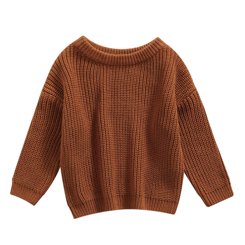 Organic Toddler Pullover Organic Cotton kids sweater long sleeve rib knit sweaters Newborn Baby top