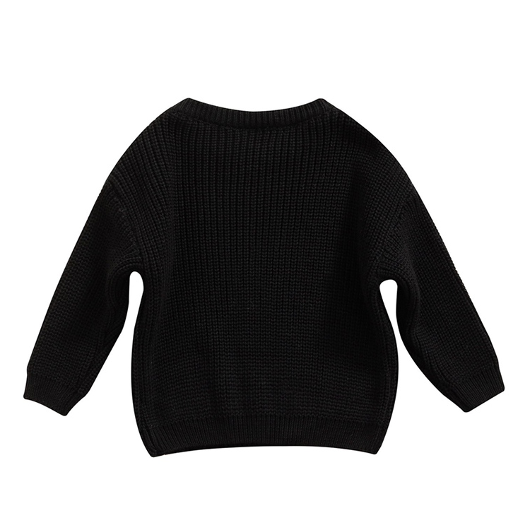 Organic Toddler Pullover Organic Cotton kids sweater long sleeve rib knit sweaters Newborn Baby top