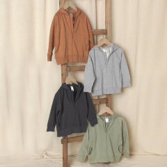 Kids zip up hoodie organic cotton hooded sweatshirt kids Eco friendly Kids zip sweatshirt Hooded