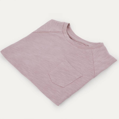 Organic cotton jersey children tee eco friendly Kids t shirt crewneck Tshirt girls custom children top