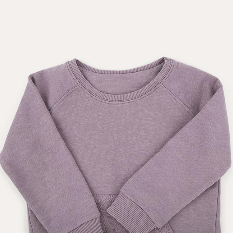 Sustainable kid top organic cotton children sweatshirt with pocket Eco friendly kids Pullover