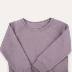 Sustainable kid top organic cotton children sweatshirt with pocket Eco friendly kids Pullover