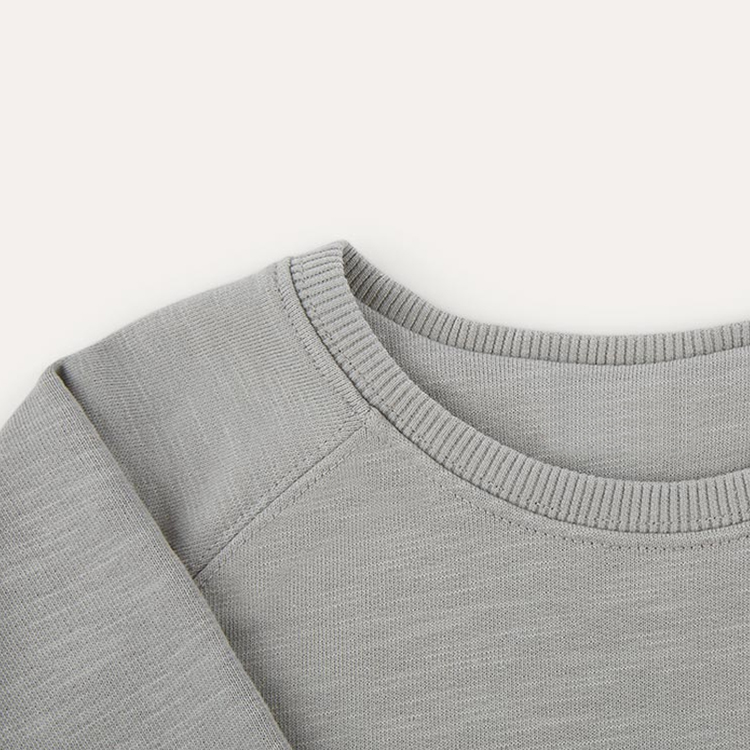 Sustainable kid top organic cotton children sweatshirt with pocket Eco friendly kids Pullover