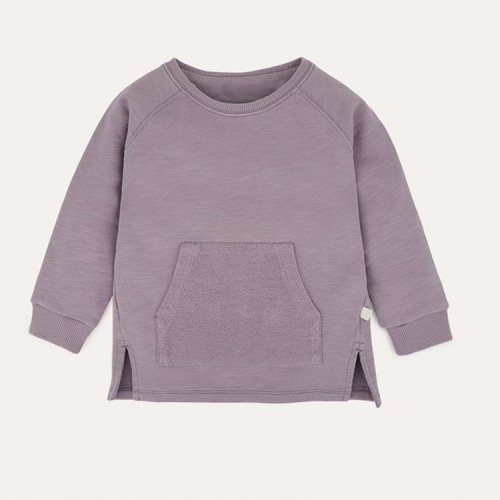 Sustainable kid top organic cotton children sweatshirt with pocket Eco friendly kids Pullover