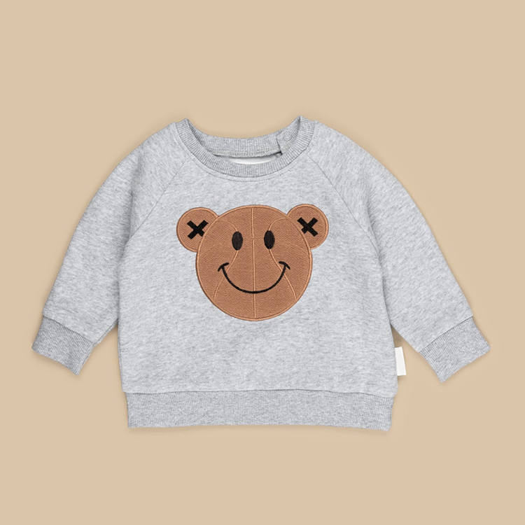 Eco friendly kids printed sweatshirt organic cotton fleece Boys Pullover Sustainable kid top children crewneck sweatshirt