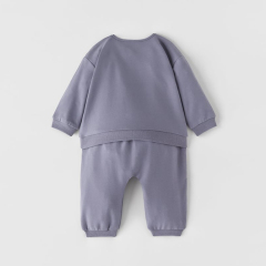 organic cotton children tracksuits Long Sleeve girls tracksuit Eco-friendly kids sportswear Natural sweatshirt and joggers set