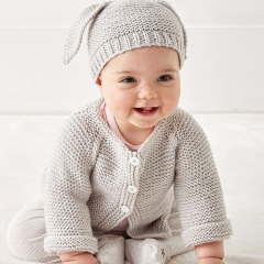 Baby Organic Cotton Knit Cardigan long sleeve toddler Rib knit sweater Knit coordinating hat and sweater set