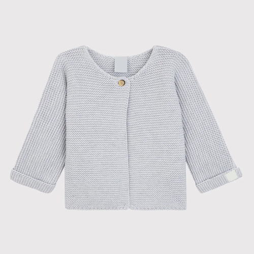 Toddler Knitted Cardigan eco-friendly infant sweater Organic Cotton cardigan with button long sleeve sweater