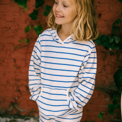 Kids Sweater Hoodie soft striped terry Pullover with hood organic cotton hooded sweatshirt Eco friendly Kids hoodie