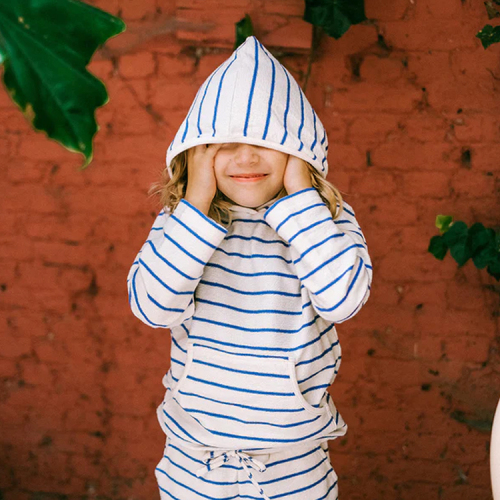 Kids Sweater Hoodie soft striped terry Pullover with hood organic cotton hooded sweatshirt Eco friendly Kids hoodie