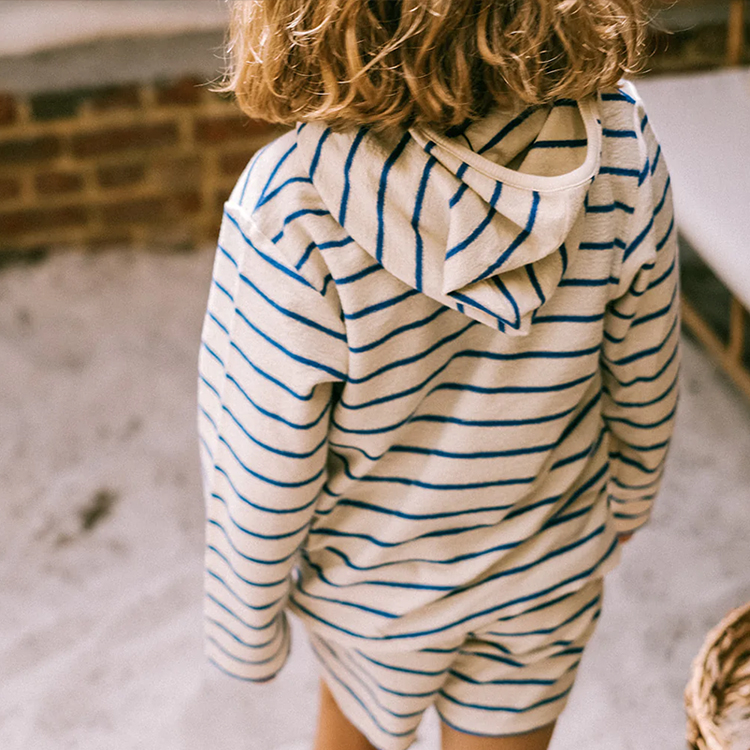 Kids Sweater Hoodie soft striped terry Pullover with hood organic cotton hooded sweatshirt Eco friendly Kids hoodie