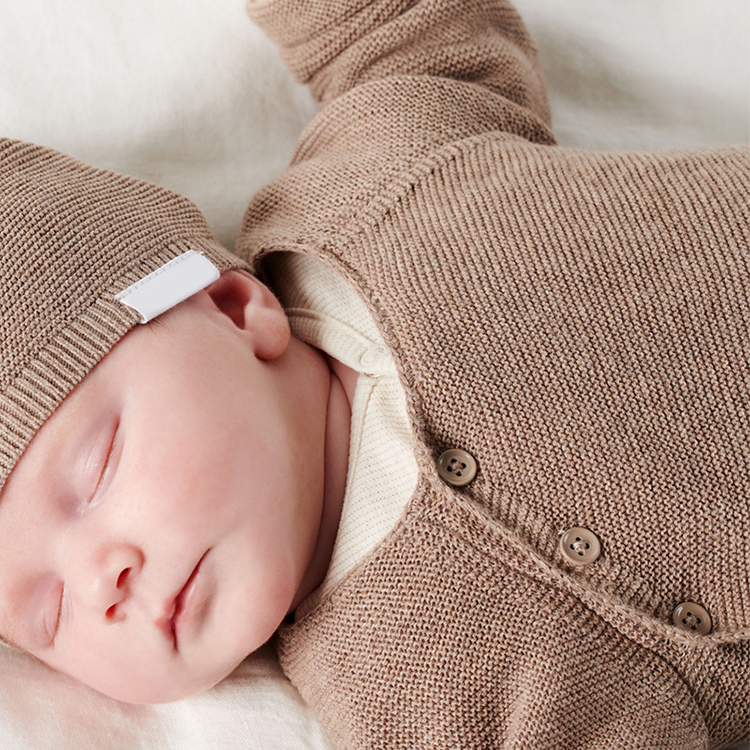 Organic Baby Wrap Cardigan Long Sleeve Knit Sweater Organic Cotton Children Sweaters Winter Sweater for Toddler