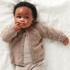 Organic Baby Wrap Cardigan Long Sleeve Knit Sweater Organic Cotton Children Sweaters Winter Sweater for Toddler