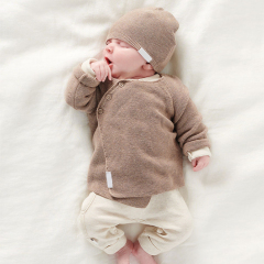 Organic Baby Wrap Cardigan Long Sleeve Knit Sweater Organic Cotton Children Sweaters Winter Sweater for Toddler