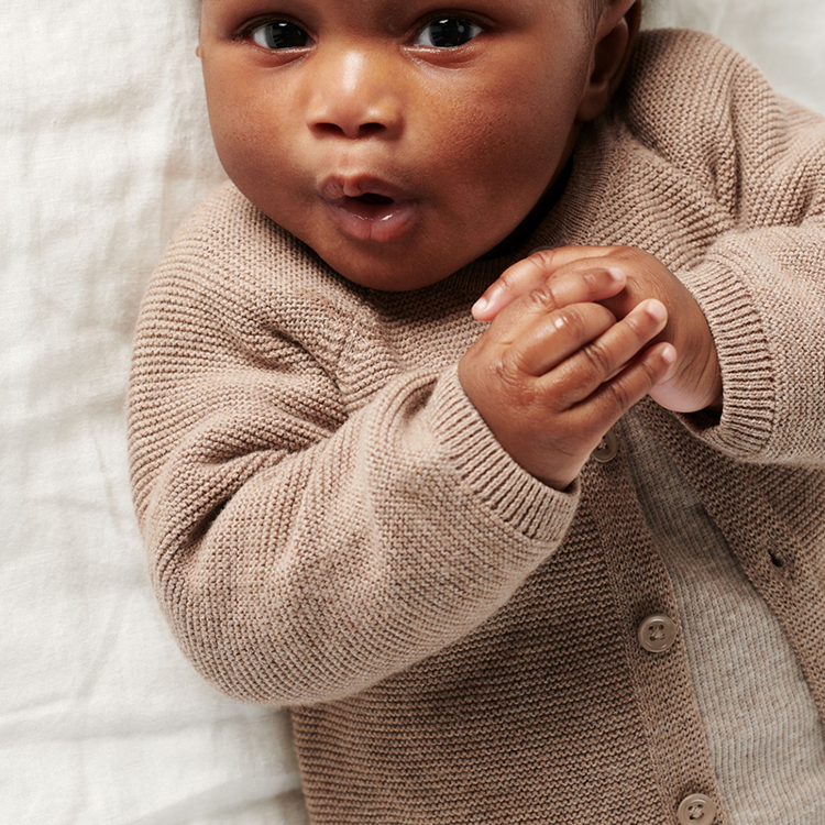 Organic Baby Wrap Cardigan Long Sleeve Knit Sweater Organic Cotton Children Sweaters Winter Sweater for Toddler