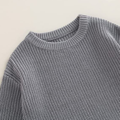 Crewneck Long Sleeve warm onesie for Toddlers organic cotton Knit Oversize Romper Baby Sweater Onesie