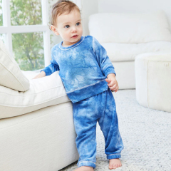 Recycled Cotton kids sleepwear Tie dye children Top & Leggings Set Kids colorful toddler Loungewear