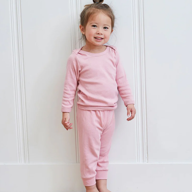 Kids T-shirt with leggings set organic cotton children Loungewear Eco-friendly long sleeve kid clothing set