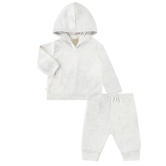 Kids hoodies and jogger set Eco-friendly children sweatshirt with hooded and pant organic cotton kid clothing set