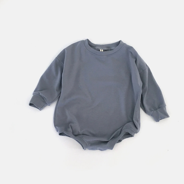 Sweatshirt baby Bubble Romper long sleeve toddler Sweatshirt Romper Eco-friendly Neutral Baby Outfit organic cotton jumpsuit