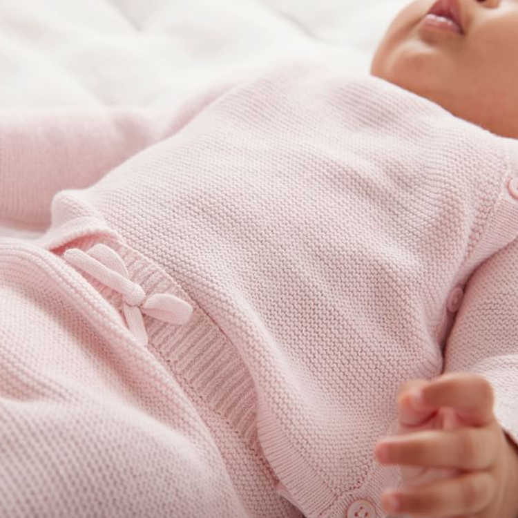 Organic Cotton Sweater Knit Separate Set Rib knit Sweater Nursery Set Eco-friendly baby clothing sets