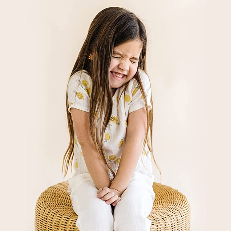 Baby muslin clothing set Organic cotton toddler short sleeve tee and pants Eco-friendly children two Piece Set