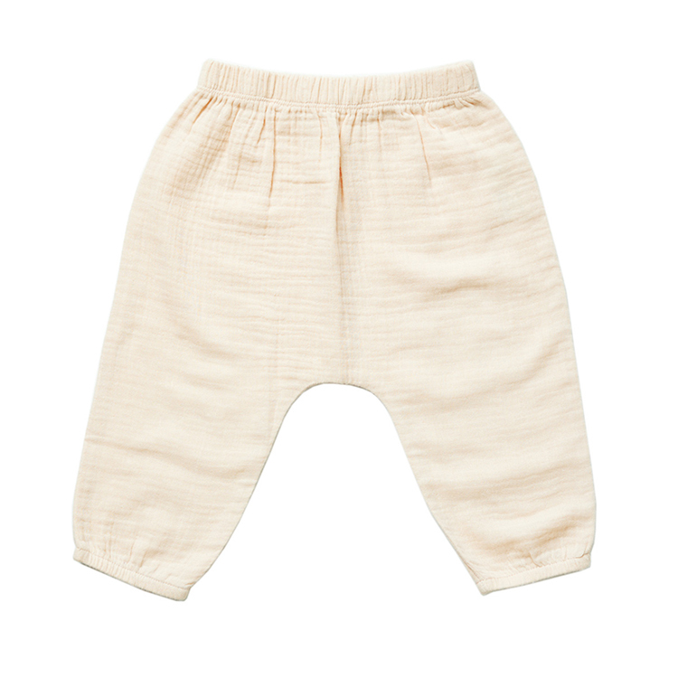Kid Organic Solid color Muslin Pant Organic cotton jogger pants Eco friendly organic leggings
