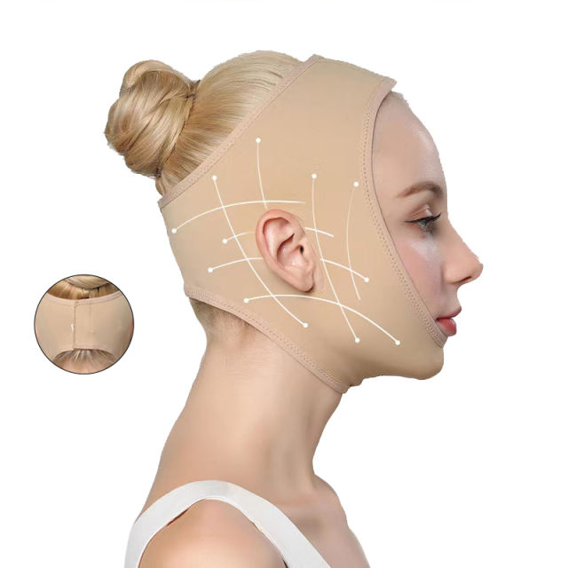 Skin Color S M L XL V Line Elasting Face Slimming Bandage