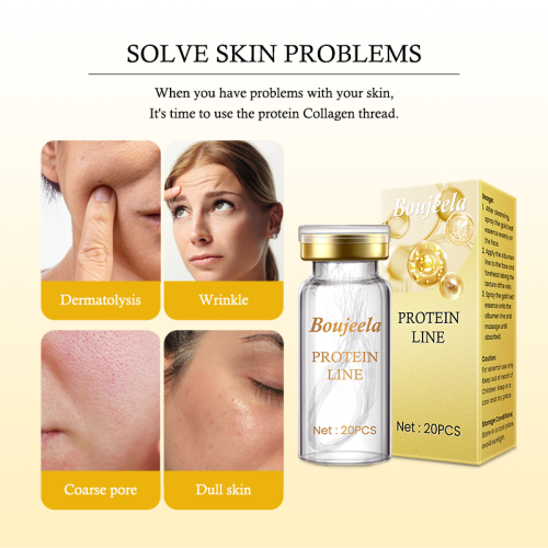 Bottled face lifting dissolvable collagen threads for wrinkles