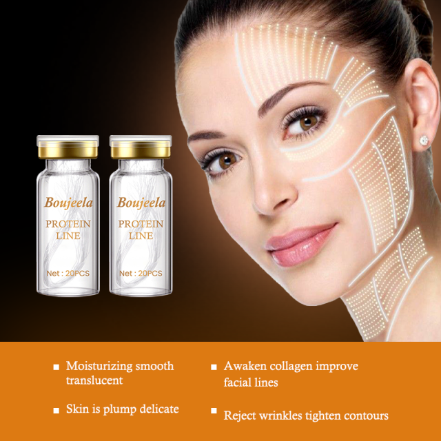 Bottled face lifting dissolvable collagen threads for wrinkles