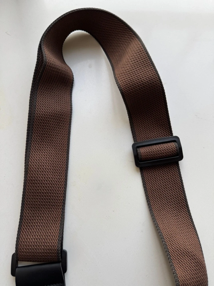 SHIP FROM CHINA !! 2.0" Wide Adjustable Cotton PU Leather Strap Fit For Gibson Electric Guitar Bass- Brown