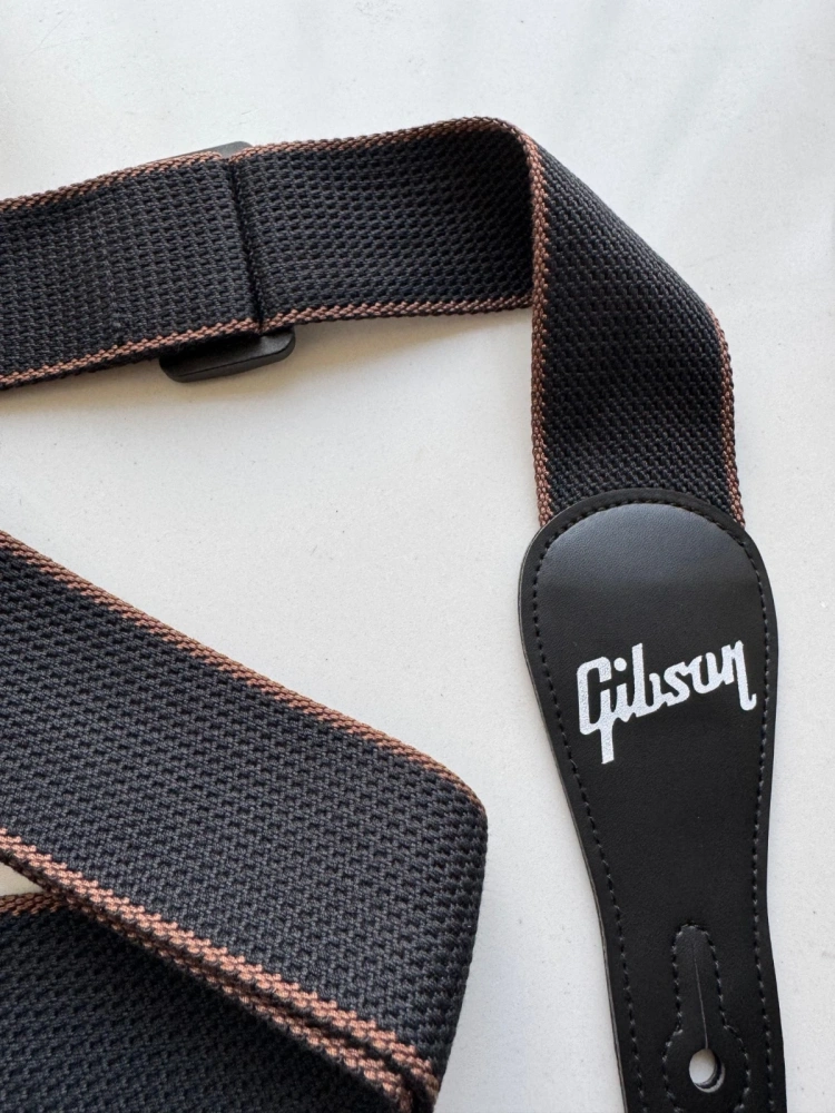 SHIP FROM CHINA !! 2.0" Wide Adjustable Cotton PU Leather Strap Fit For Gibson Electric Guitar Bass - Black