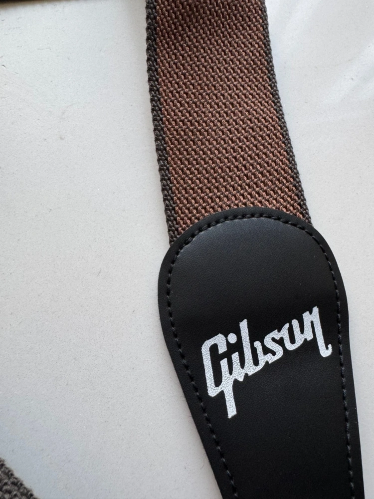 SHIP FROM CHINA !! 2.0" Wide Adjustable Cotton PU Leather Strap Fit For Gibson Electric Guitar Bass- Brown