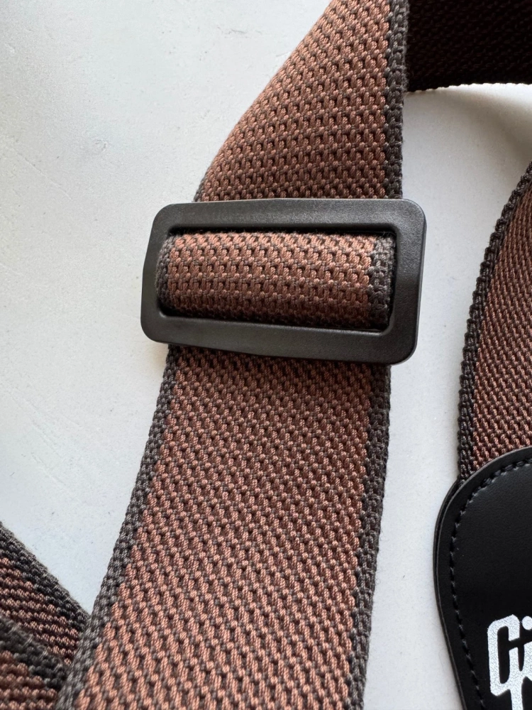 SHIP FROM CHINA !! 2.0" Wide Adjustable Cotton PU Leather Strap Fit For Gibson Electric Guitar Bass- Brown