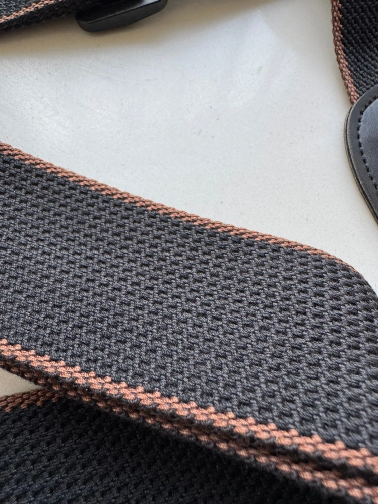SHIP FROM CHINA !! 2.0" Wide Adjustable Cotton PU Leather Strap Fit For Gibson Electric Guitar Bass - Black