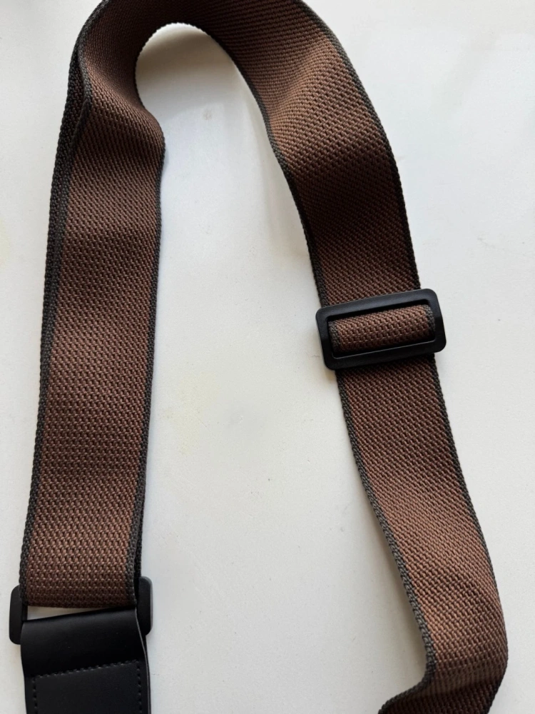 SHIP FROM CHINA !! 2.0" Wide Adjustable Cotton PU Leather Strap Fit For Gibson Electric Guitar Bass- Brown