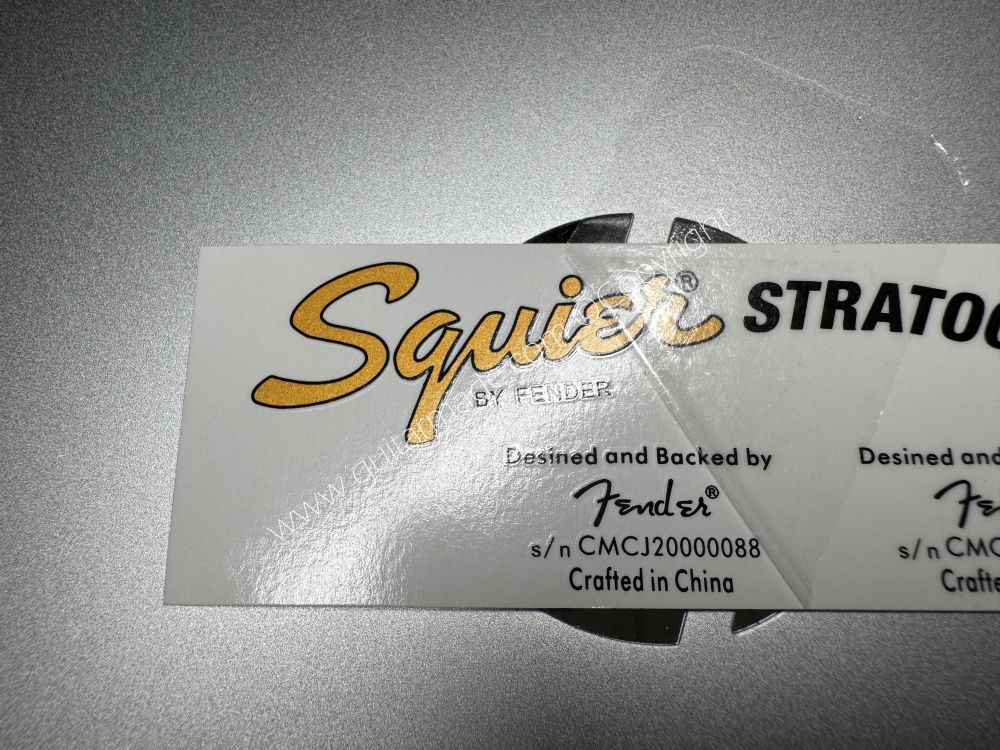 SHIP FROM CHINA !! FENDER SQUIER STRATOCASTER BASS Guitar Neck Headstock Decals Sticker