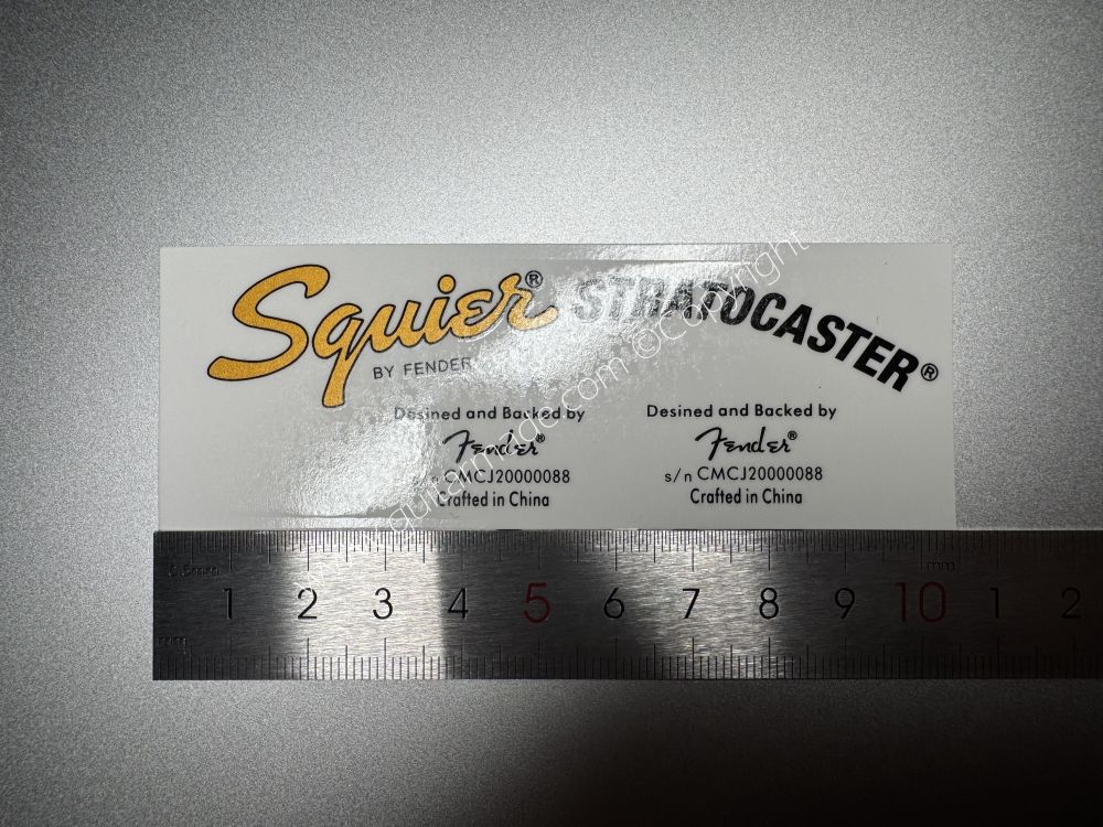 SHIP FROM CHINA !! FENDER SQUIER STRATOCASTER BASS Guitar Neck Headstock Decals Sticker