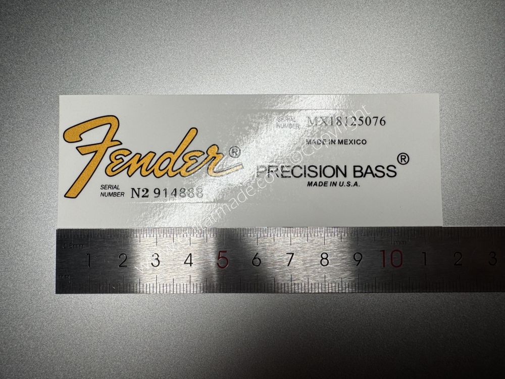 SHIP FROM CHINA !! FENDER PRECISON BASS Guitar Neck Headstock Decals Sticker