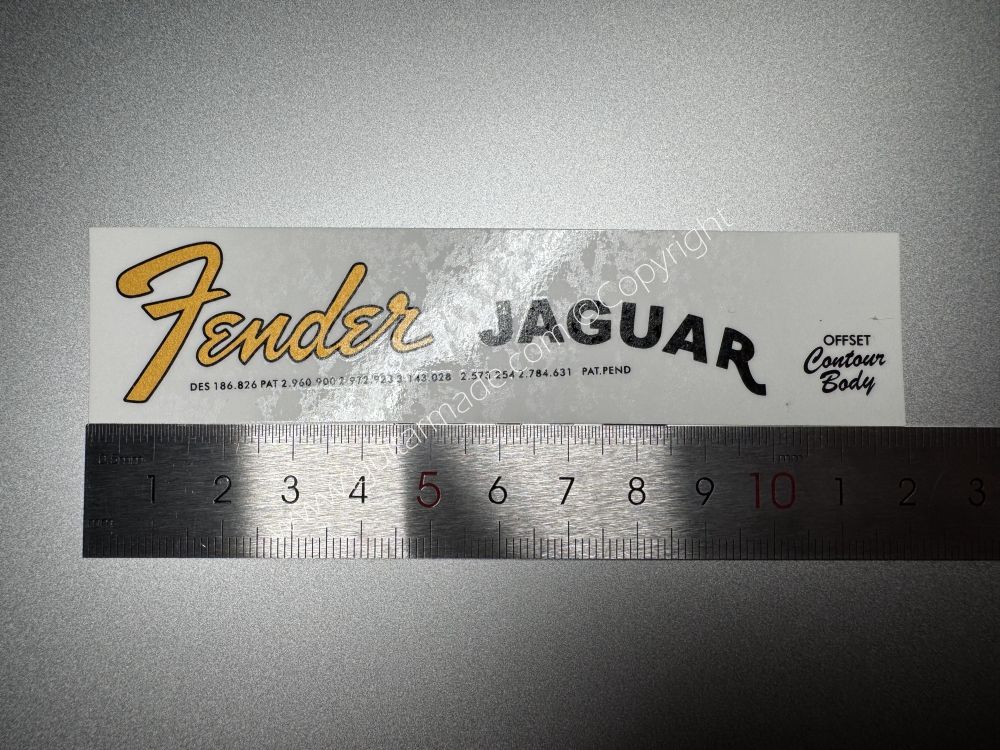 SHIP FROM CHINA !! FENDER JAGUAR BASS Guitar Metallic ink Neck Headstock Decals Sticker