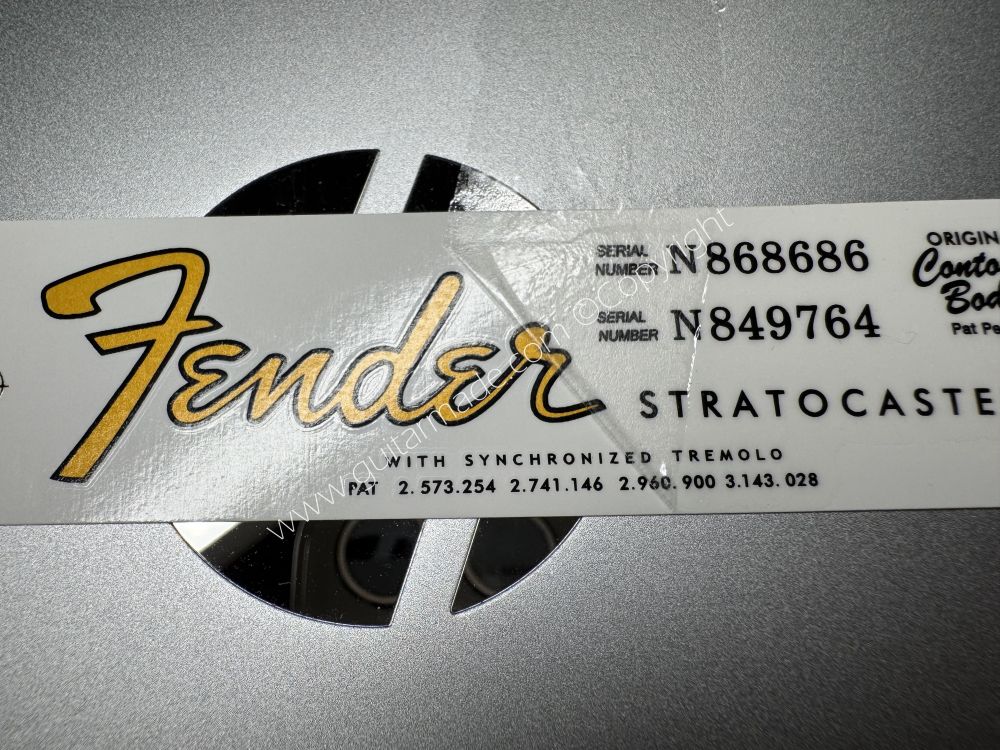 SHIP FROM CHINA !! FENDER STROCASTER BASS Guitar Metallic ink Neck Headstock Decals Sticker