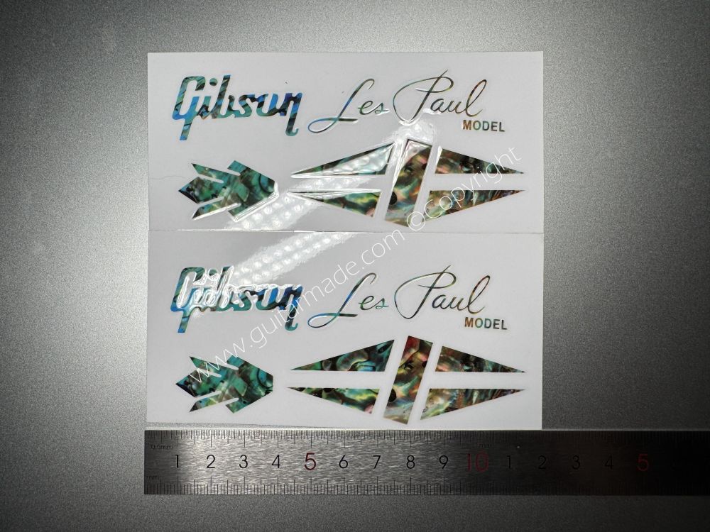 SHIP FROM CHINA !! GIBSON LES PAUL MODEL BASS Guitar VINLY Neck Headstock Decals Sticker