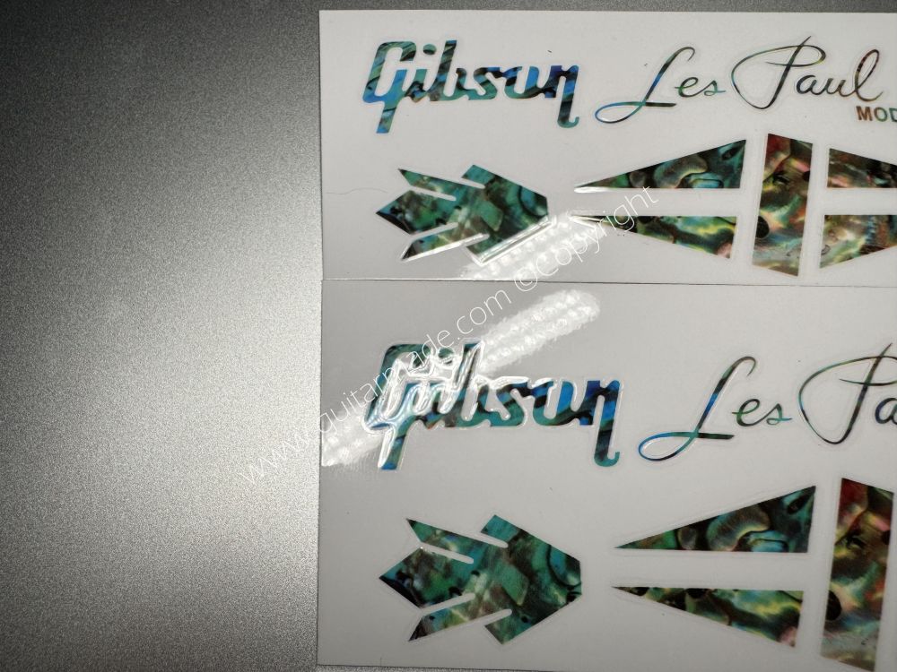 SHIP FROM CHINA !! GIBSON LES PAUL MODEL BASS Guitar VINLY Neck Headstock Decals Sticker