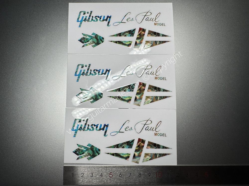 SHIP FROM CHINA !! GIBSON LES PAUL MODEL BASS Guitar VINLY Neck Headstock Decals Sticker