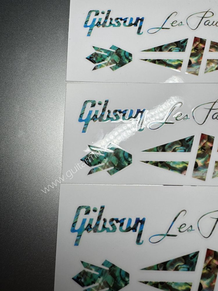 SHIP FROM CHINA !! GIBSON LES PAUL MODEL BASS Guitar VINLY Neck Headstock Decals Sticker